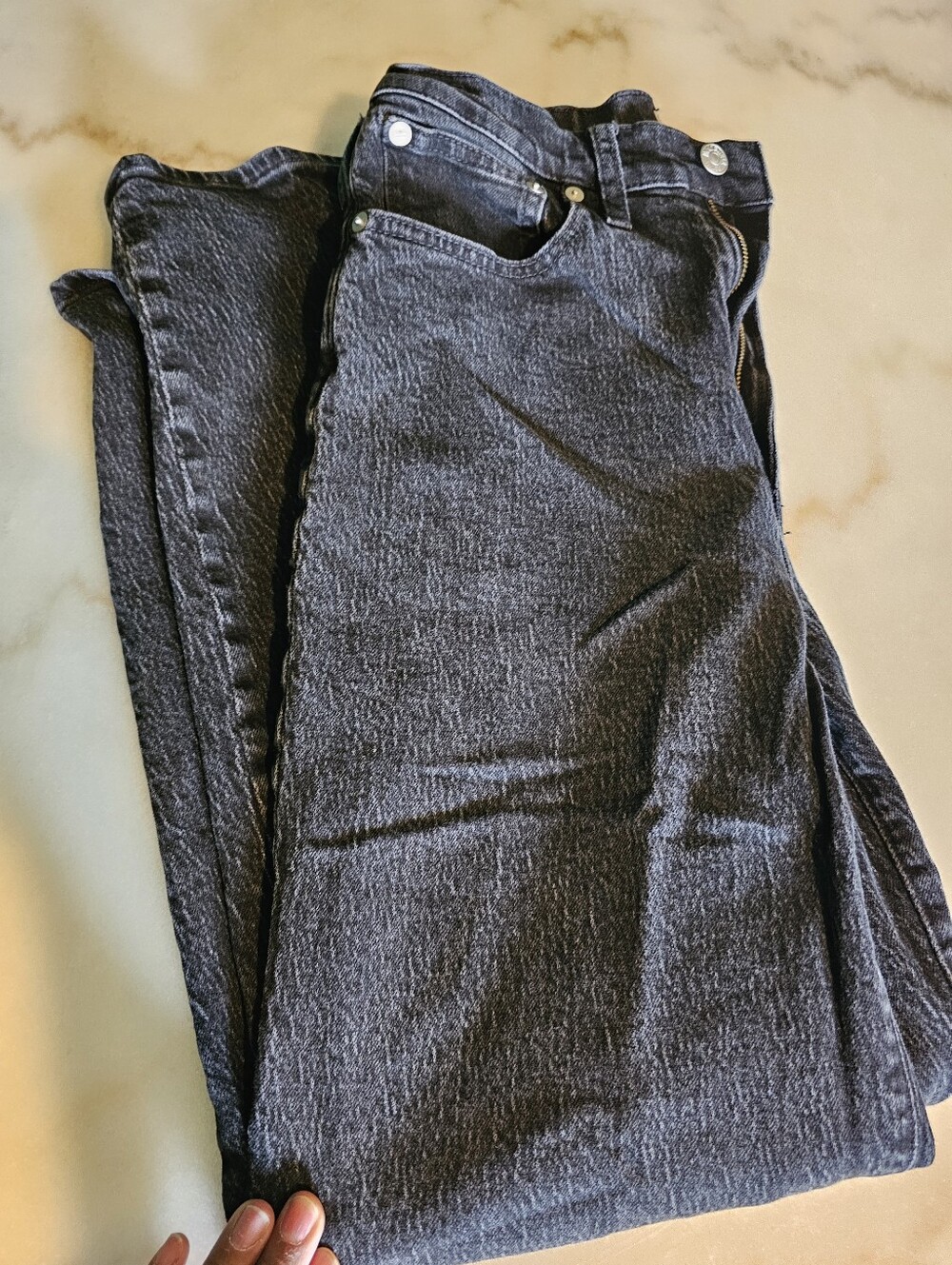 Madewell Black Wide Leg Jeans